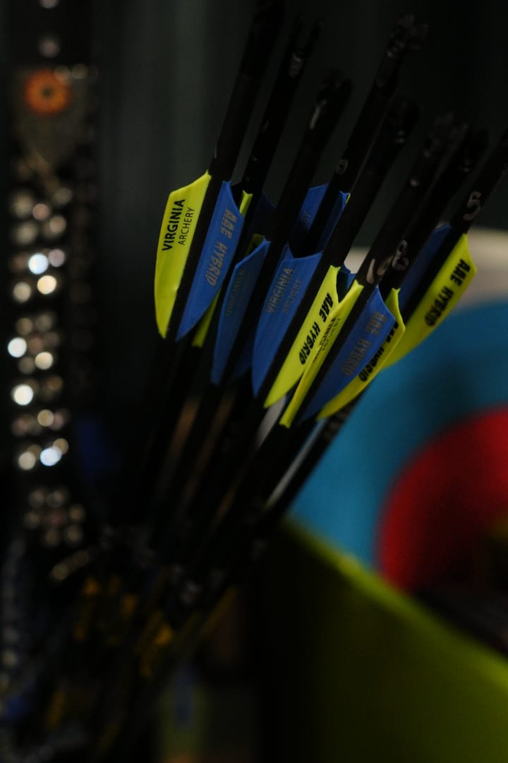 Custom arrows fletched with Virginia Archery vanes