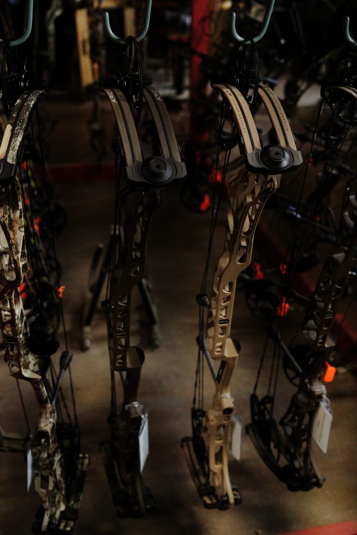 Mathews compound bows on the rack